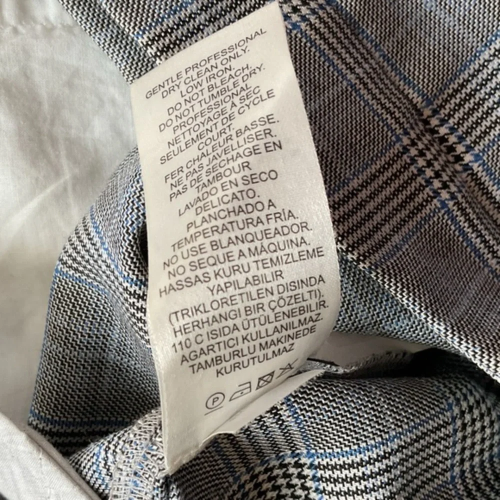 TIBI Cooper Plaid Wool Silk Jogger‎ Pants